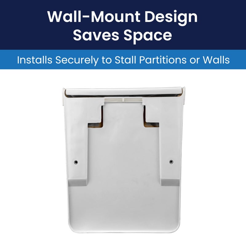 Hospeco Feminine Hygiene Receptacle White ABS Plastic 250-201W - Image 3